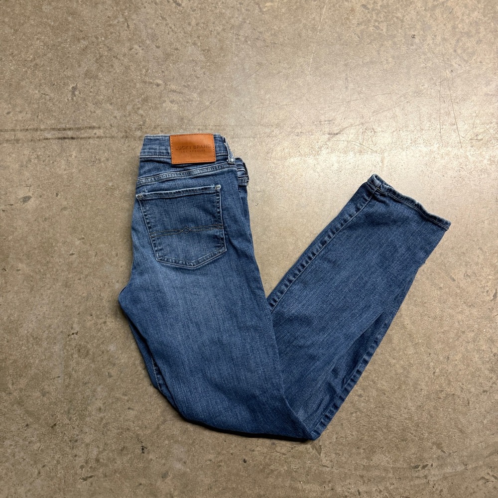 Lucky Brand Womens Straight Leg Jeans Blue Medium Wash Size 4 27 Mid‎ Rise Denim